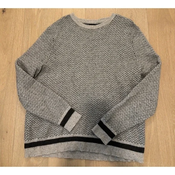 J Crew Rugged Merino Sweater Men's XL Wool Blend Donegal Herringbone Old Money - Picture 1 of 6